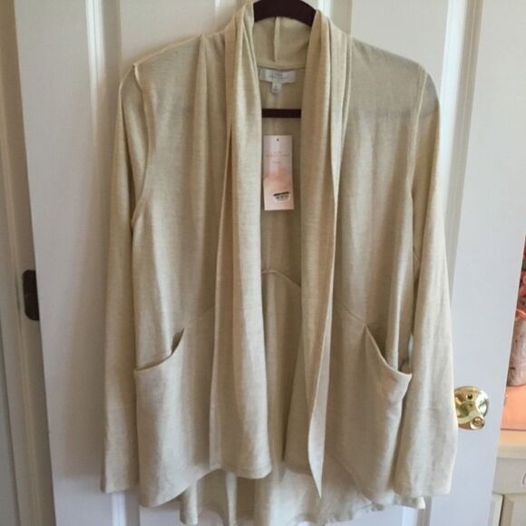 NWT.  New Directions Brand L/S Open Cardigan Sz L - Picture 1 of 8